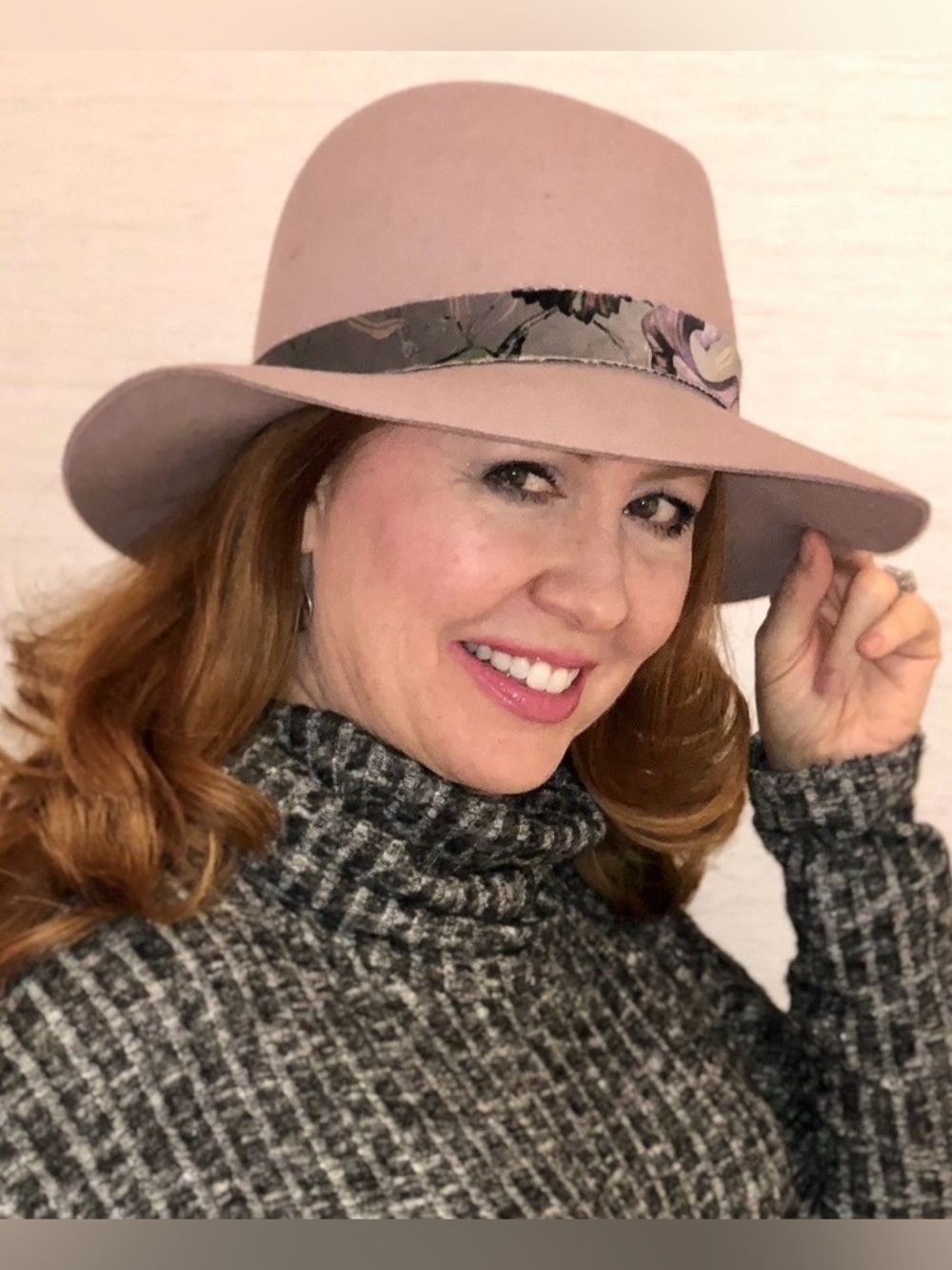 RAG & BONE Blush Pink Wide-Brim Fedora Hat-LIKE NEW -DISCOUNTED